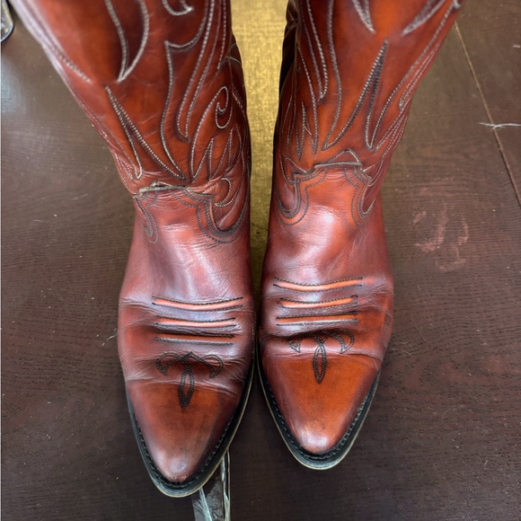 Dingo Brown leather cowboy boots - Picture 1 of 6